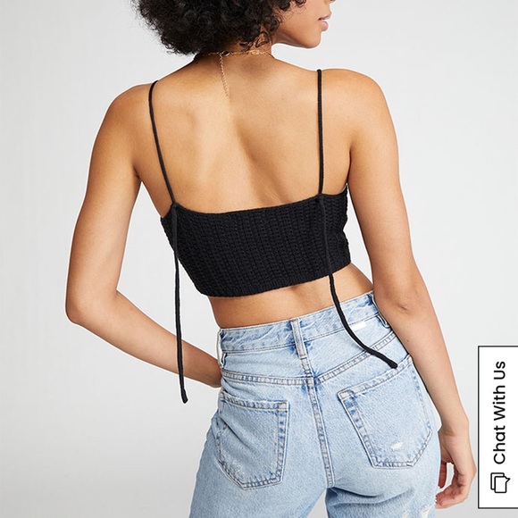 🖤LA Hearts Crochet Corset Top Black NWT - Picture 3 of 6